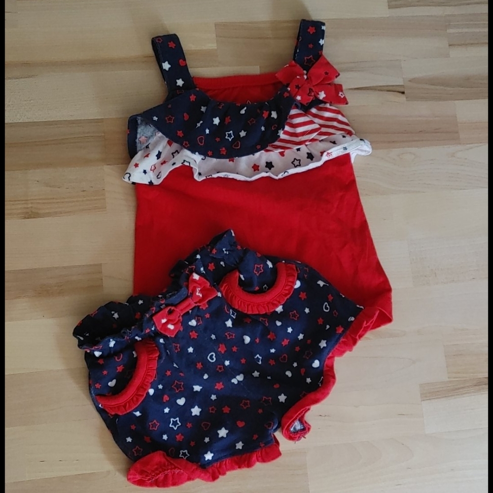 🌼12M Matching Fourth of July Theme Outfit